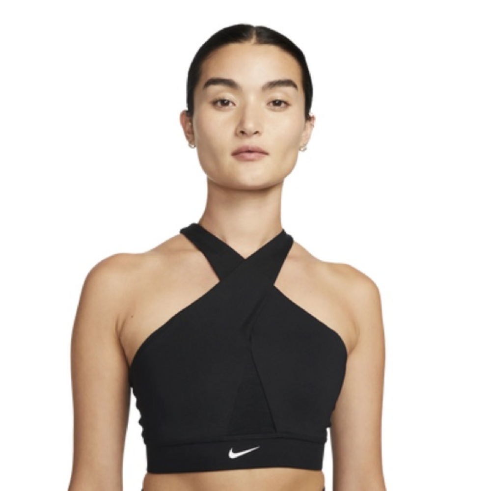 Nike swoosh clash / Crossed Halter Sports Bra